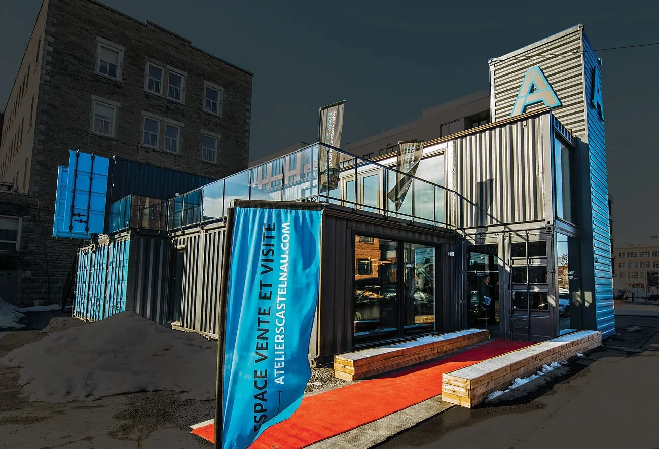 The De Castelnau project — a retail space built from modified shipping containers