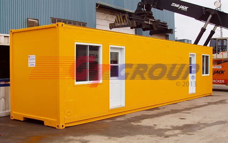 Containers staged for delivery