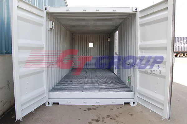 HazMat Storage Containers — a HazMat storage container with drain pan (2 of 5)
