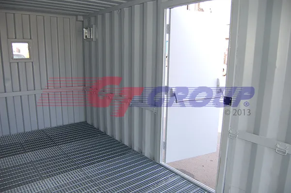 HazMat Storage Containers — a HazMat storage container with drain pan (4 of 5)