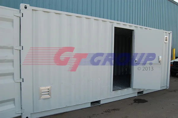 HazMat Storage Containers — a HazMat storage container with drain pan (5 of 5)